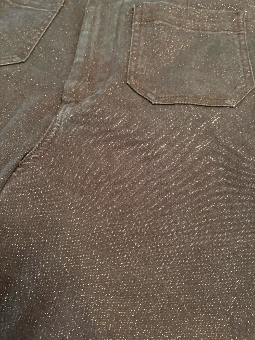 Maeve Colette High-Waist Wide Leg Women Jeans in Dark Navy with Sparkles. - Picture 9 of 9